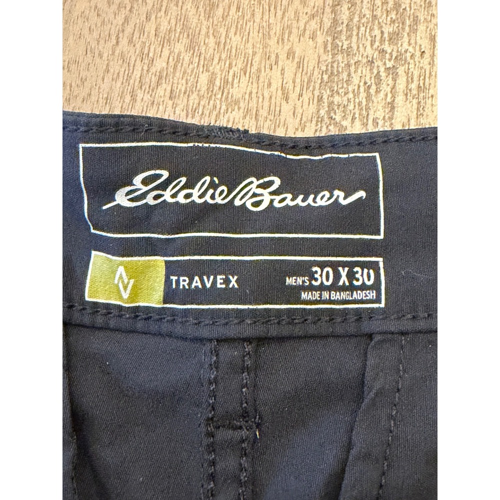 Eddie Bauer Traverse Pants Mens 30x30‎ Black Outdoor Hiking Travel Casual - Picture 4 of 5